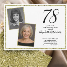 78th Custom Photo White and Gold
