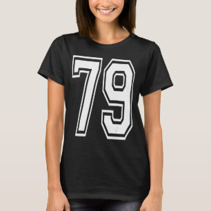 79 Birthday College Number T-Shirt