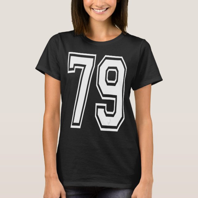 79 Birthday College Number T-Shirt (Front)