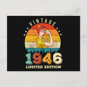 79 Year Old Bday 1946 Vintage 79th Birthday Women Postcard