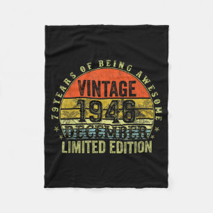 79 Year Old Birthday Gifts For Men December 1946 7 Fleece Blanket