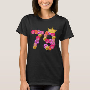 79 Year Old Birthday Women Flower Crown Its My 79t T-Shirt