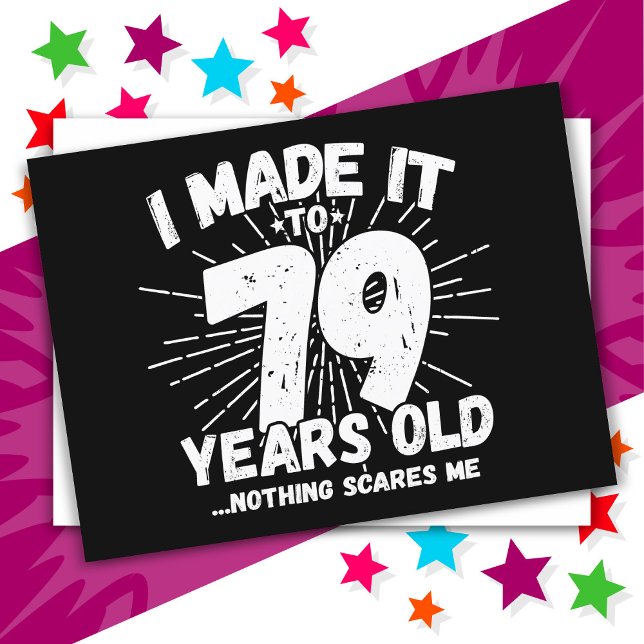 79 Year Old Sarcastic Meme Funny 79th Birthday Postcard (Creator Uploaded)