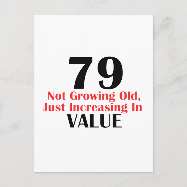 79 years old birthday designs postcard (Front)