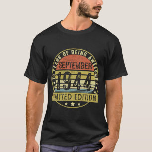 79 Years Old Vintage September 1944 79th Birthday T-Shirt