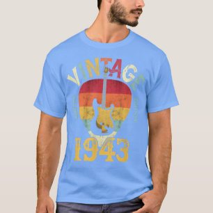 79 YearsOld Vintage 1943 Guitar Pick 79th Birthday T-Shirt