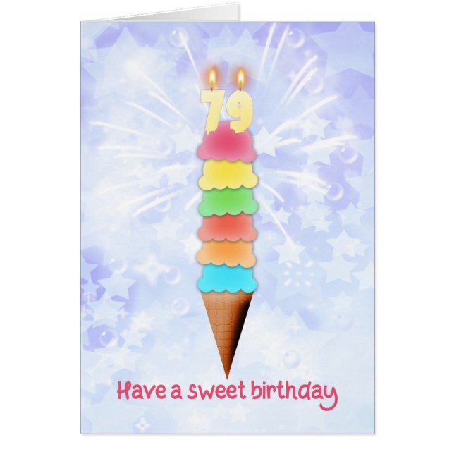 79th  Birthday Giant Ice Cream (Front)