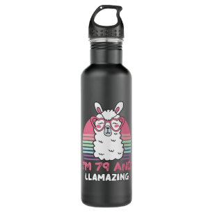 79th Birthday Llamazing Llama 79 Year Old Birthday 710 Ml Water Bottle