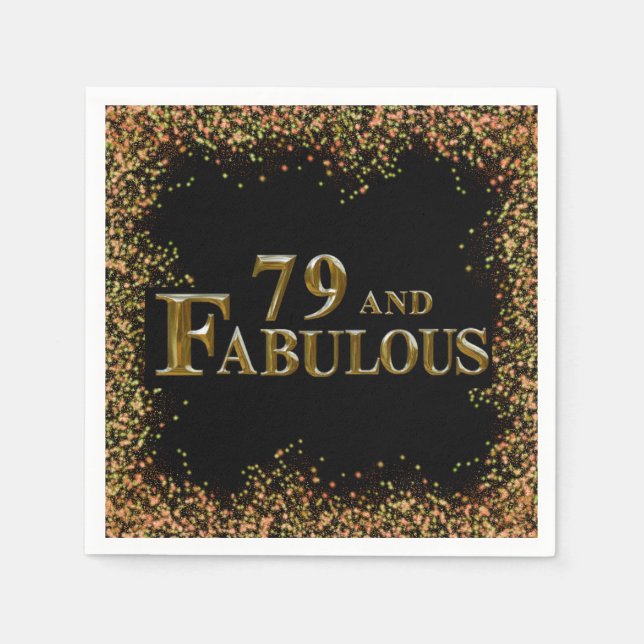 79th Birthday  Napkin (Front)