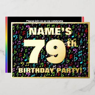 79th Birthday Party — Fun, Colourful Music Symbols