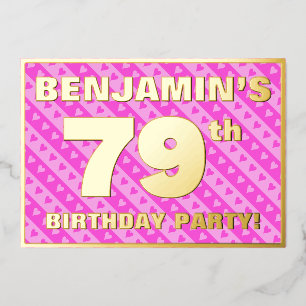 79th Birthday Party — Fun Pink Hearts and Stripes