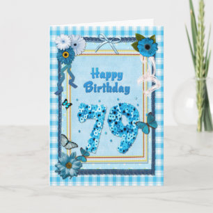 79th  Birthday with a scrapbook effect Card