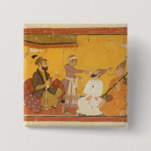 ]7.110/359 Gosain Narayan takes poison in the pres 15 Cm Square Badge