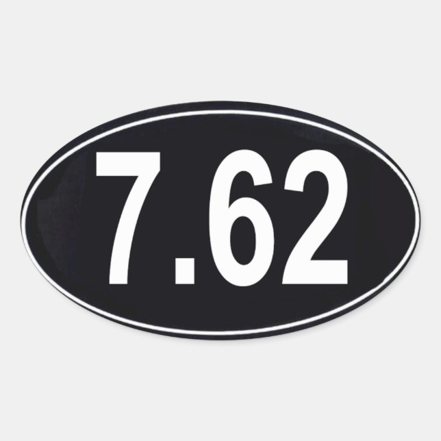 7.62 Marathon style Oval Sticker (Front)