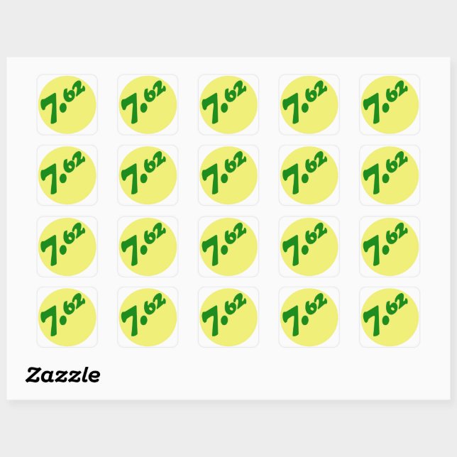 7.62 MM  SQUARE STICKER (Sheet)