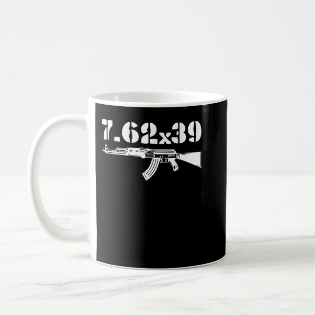 7.62X39 Caliber Ammo AK-47 Gun Coffee Mug (Left)