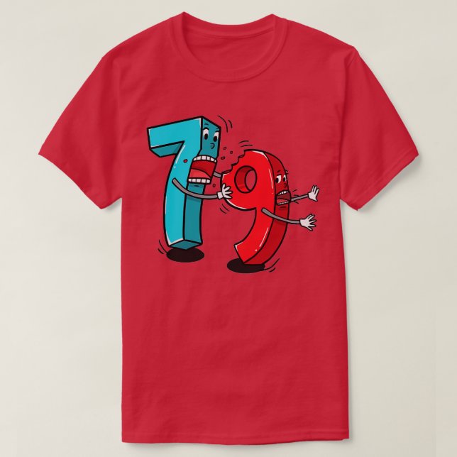 7 ate 8 9 Funny Math 1 T-Shirt (Design Front)