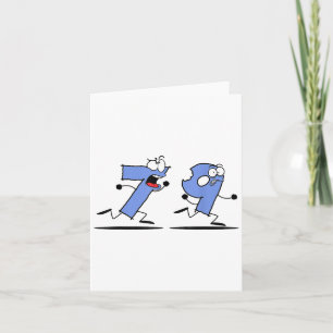 7 Ate (8) 9 Funny Math T Shirt - Funny Card