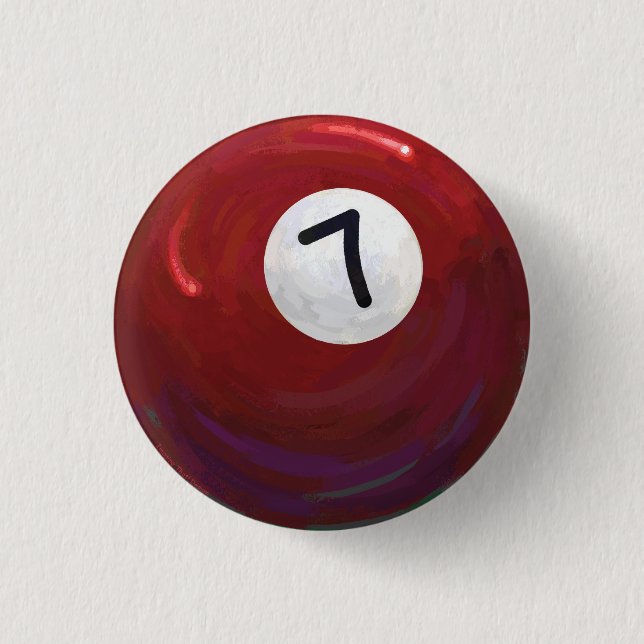 7 Ball 3 Cm Round Badge (Front)