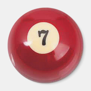 "7 Ball" pool ball design gifts and products Magnet