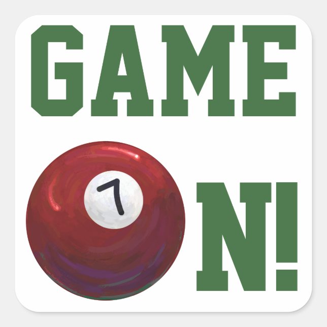 7 Ball Square Sticker (Front)
