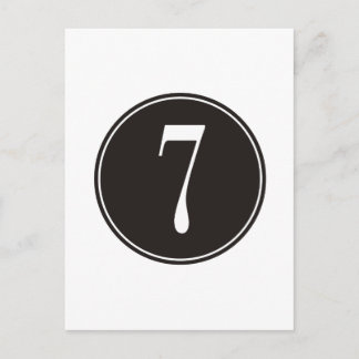 #7 Black Circle Postcard