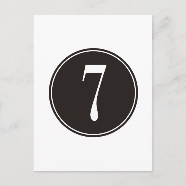 #7 Black Circle Postcard (Front)