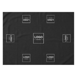 7 Business Logo Professional Brand Black Tablecloth