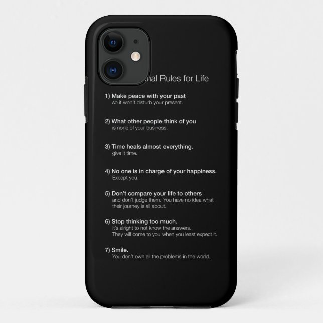 7 Cardinal Rules for Life Case-Mate iPhone Case (Back)