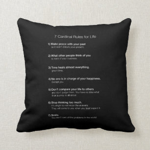 7 Cardinal Rules for Life Cushion