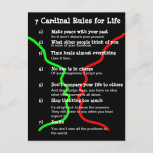 7 Cardinal Rules for LIFE Postcard