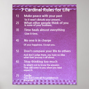 7 Cardinal Rules for LIFE Poster