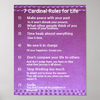 7 Cardinal Rules for LIFE Poster
