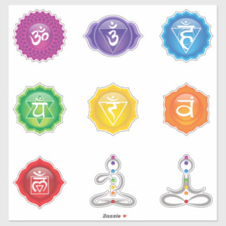 7 Chakra Symbols Sticker #01