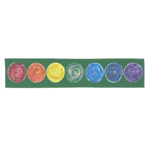 7 Chakras #2 original artwork Short Table Runner