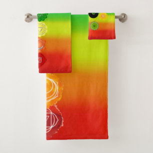 7 Chakras Bath Towel Set