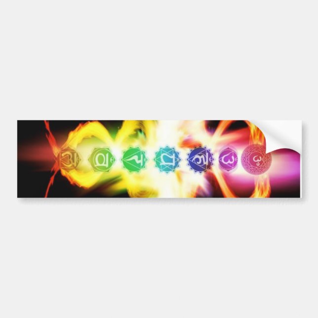 7 chakras bumper sticker (Front)