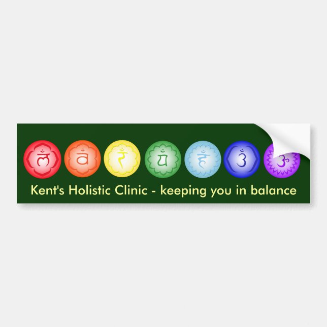 7 Chakras Bumper Sticker (Front)