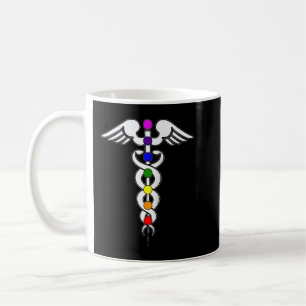 7 Chakras Caduceus Healing Symbol Spiritual Medita Coffee Mug