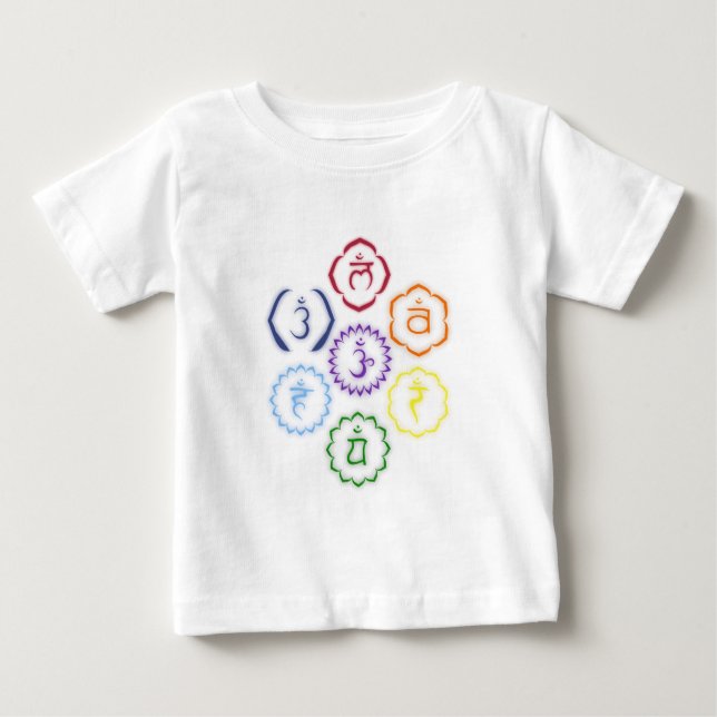7 Chakras in a Circle Baby T-Shirt (Front)
