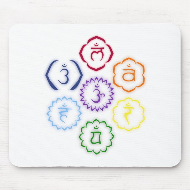 7 Chakras in a Circle Mouse Mat (Front)