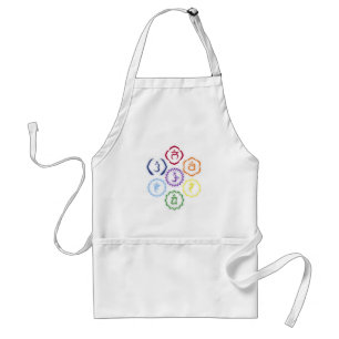 7 Chakras in a Circle Standard Apron