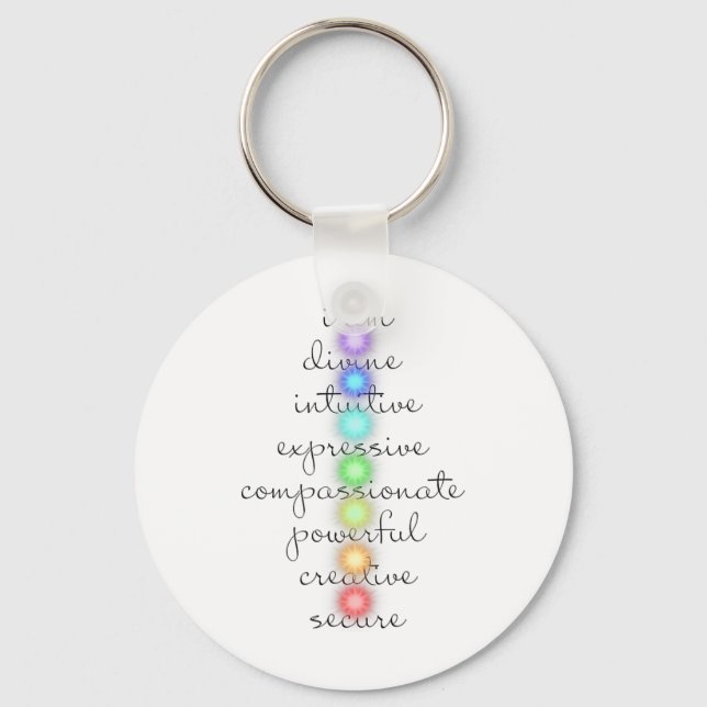 7 Chakras S For Yoga Lovers  Key Ring (Front)