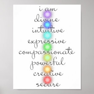 7 Chakras S For Yoga Lovers  Poster