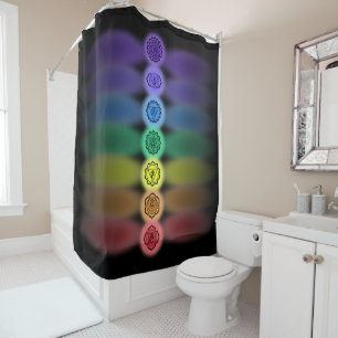 7 chakras shower curtain