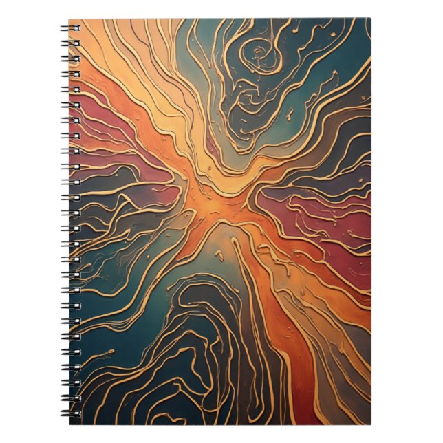 7-Coloful Pattern Spiral Planner Notebook (Front)