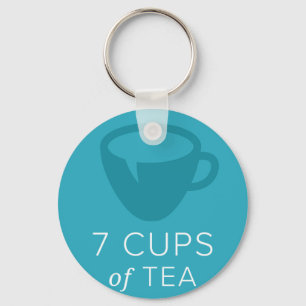7 cups of tea keychain