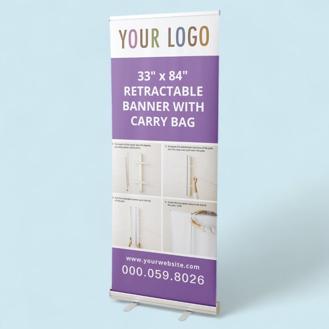 7' Custom Retractable Banner Stand for Trade Shows (MISOOK Retractable Banner Stand for Trade Show)