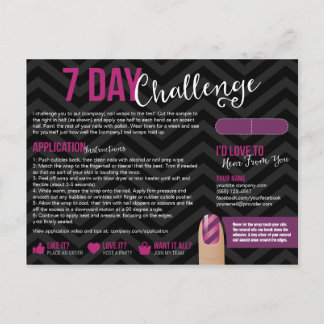 7 Day Challenge Sample Card Postcards