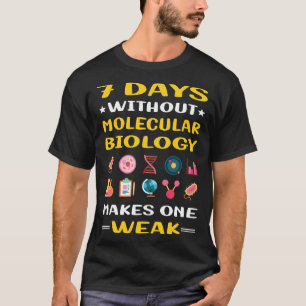 7 Days Without Molecular Biology Biologist T-Shirt
